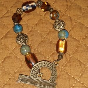 🍂Vintage Amber Bead Bracelet 🌿